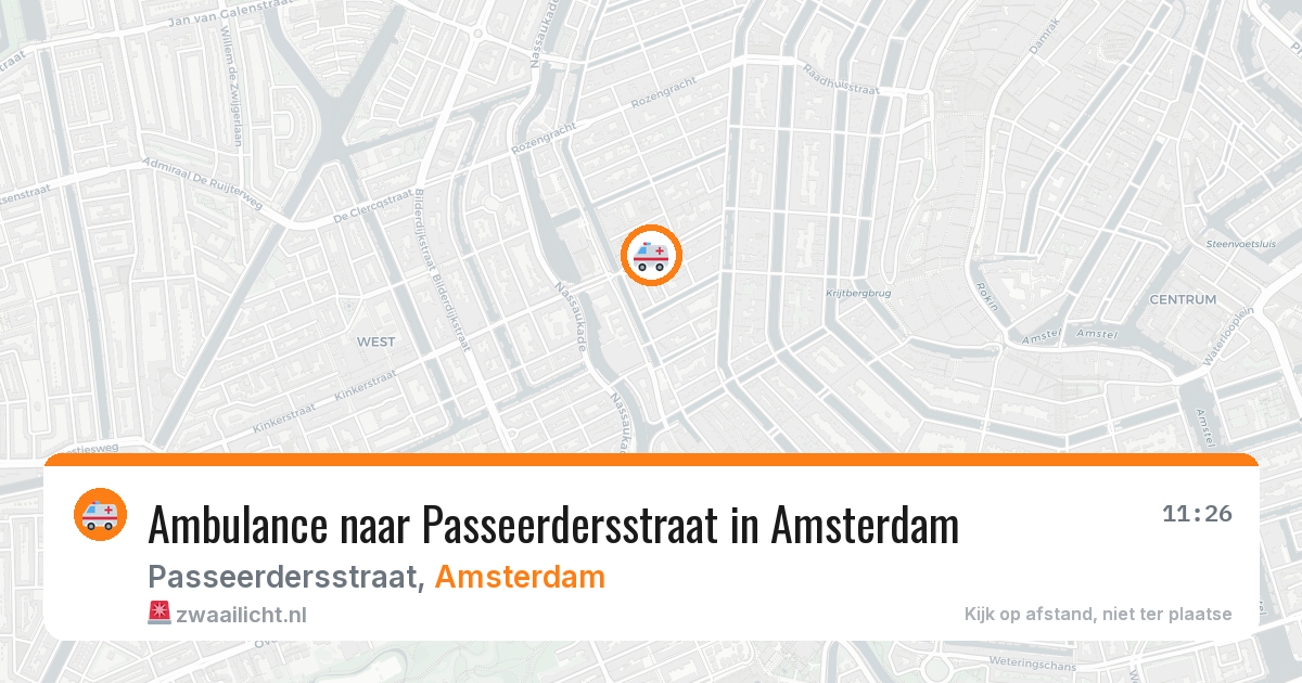 Ambulance naar Passeerdersstraat in Amsterdam — 4 aug 2026