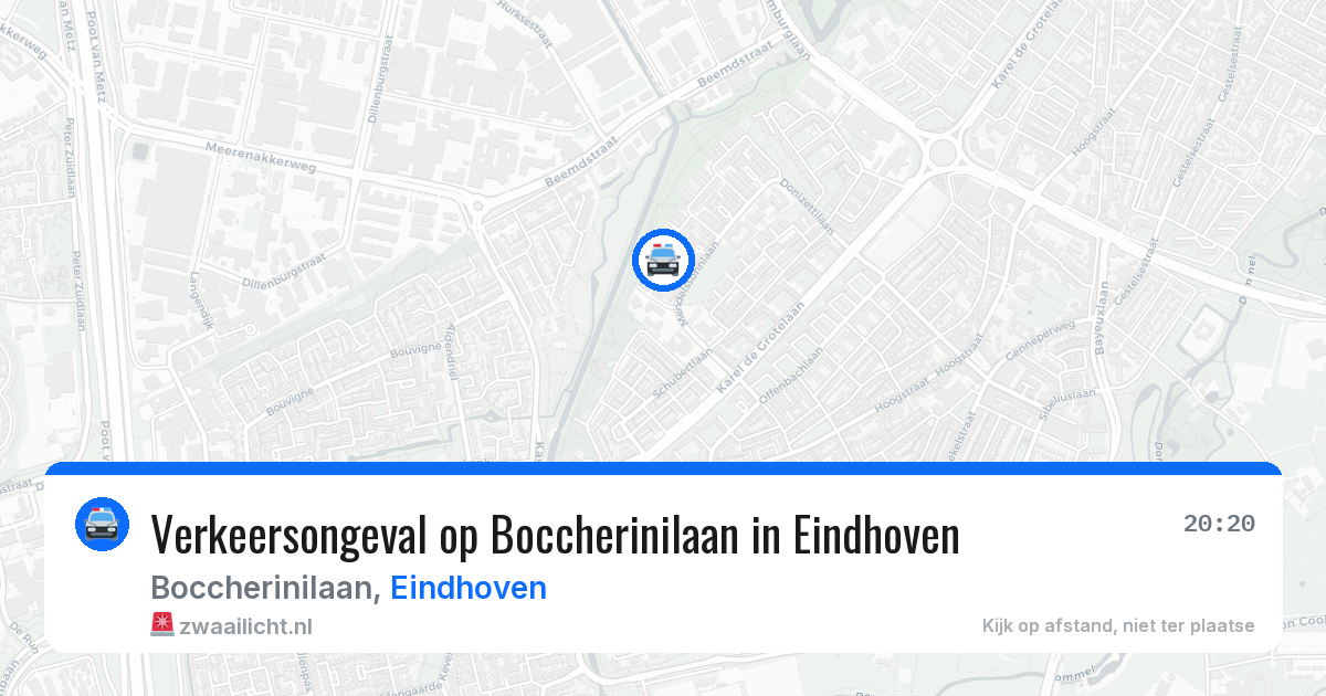 Verkeersongeval op Boccherinilaan in Eindhoven — 23 jun 2026