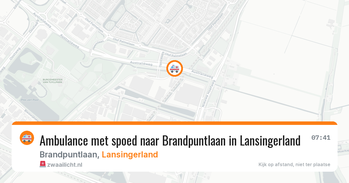 Ambulance met spoed naar Brandpuntlaan in Lansingerland — 12 aug 2026