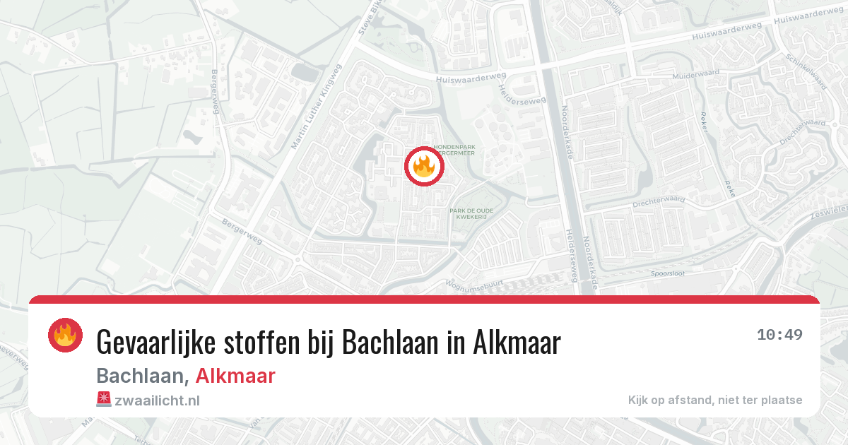 Gevaarlijke stoffen bij Bachlaan in Alkmaar — 2 mrt 2026