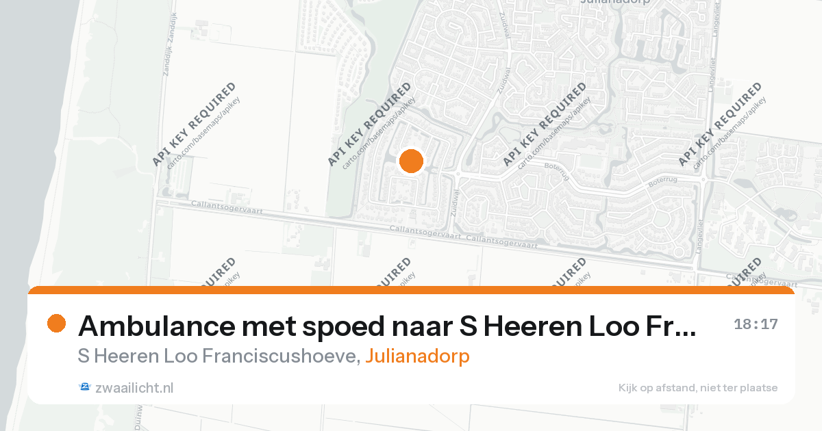 Ambulance met spoed naar S Heeren Loo Franciscushoeve in Julianadorp — 9 jun 2026