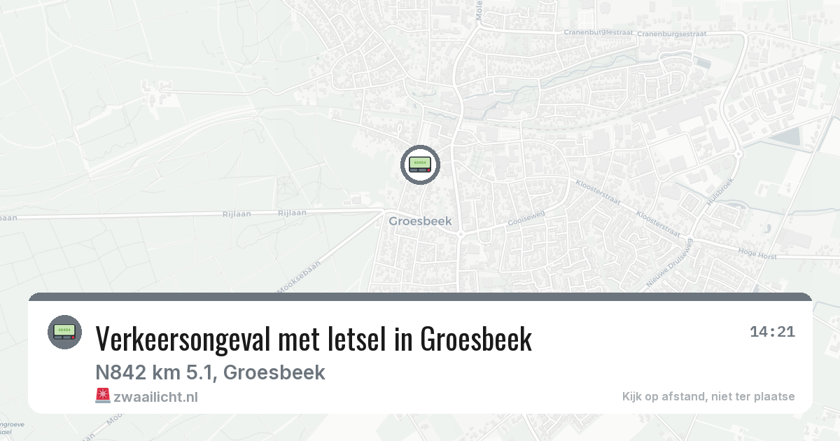 Verkeersongeval met letsel in Groesbeek — 11 jun 2026