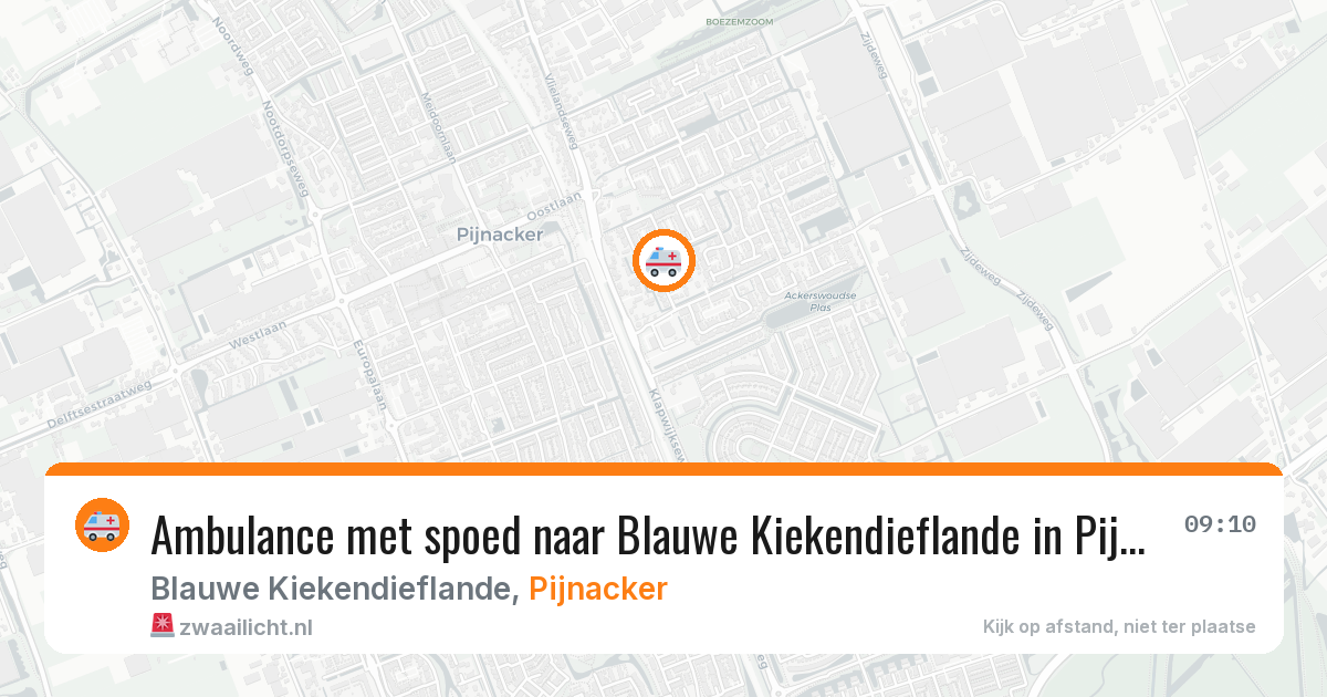 Ambulance met spoed naar Blauwe Kiekendieflande in Pijnacker — 9 jun 2026