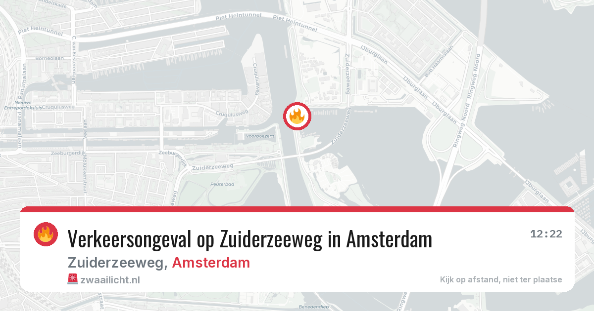 Verkeersongeval op Zuiderzeeweg in Amsterdam — 20 jun 2026