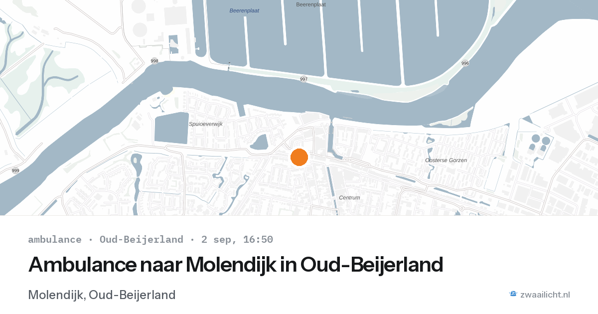 Ambulance naar Molendijk in Oud-Beijerland — 2 sep 2026
