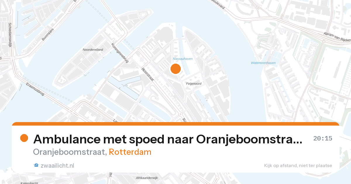 Ambulance met spoed naar Oranjeboomstraat in Rotterdam — 26 aug 2026