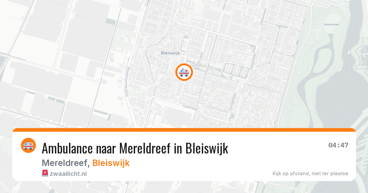 Ambulance naar Mereldreef in Bleiswijk — 9 feb 2026