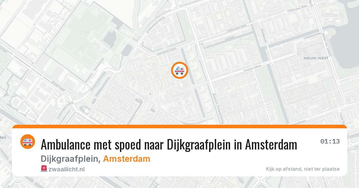 Ambulance met spoed naar Dijkgraafplein in Amsterdam — 5 jun 2026