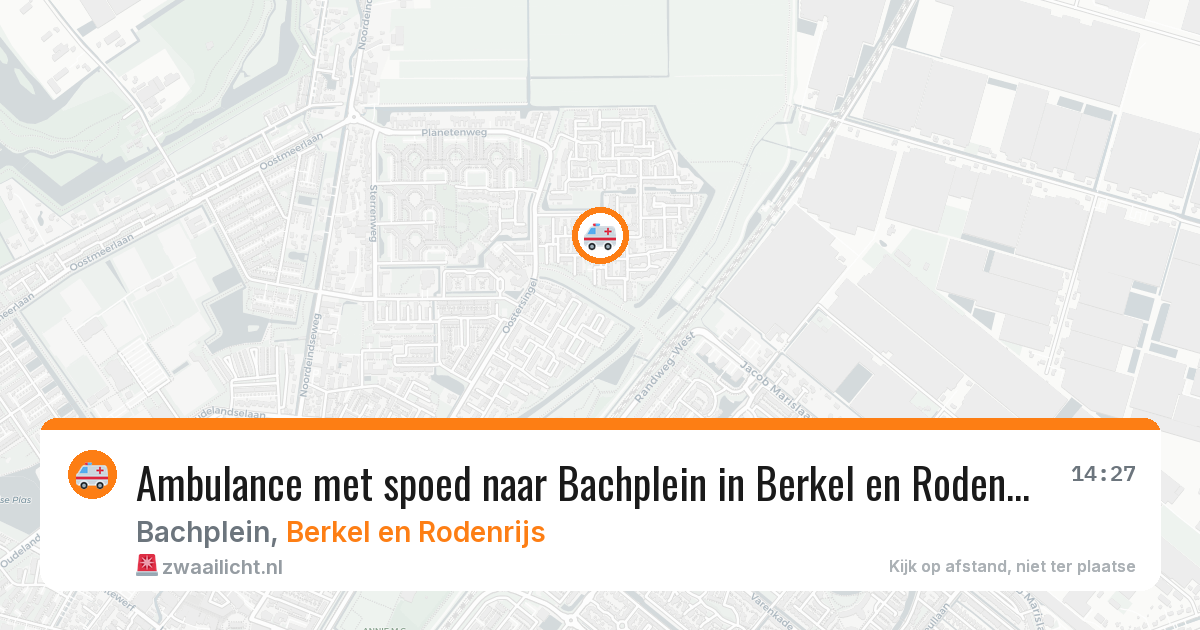 Ambulance met spoed naar Bachplein in Berkel en Rodenrijs — 13 jun 2026