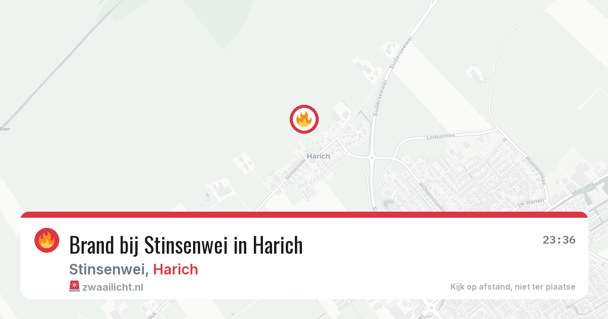 Brand bij Stinsenwei in Harich — 19 jun 2026