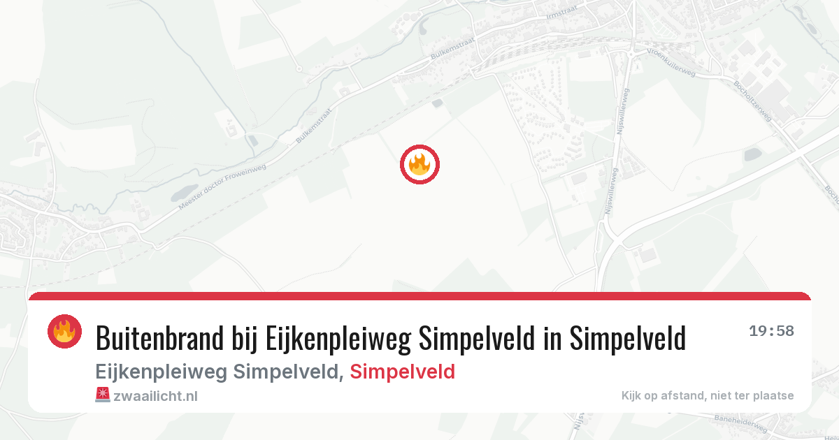 Buitenbrand bij Eijkenpleiweg Simpelveld in Simpelveld — 16 jun 2026
