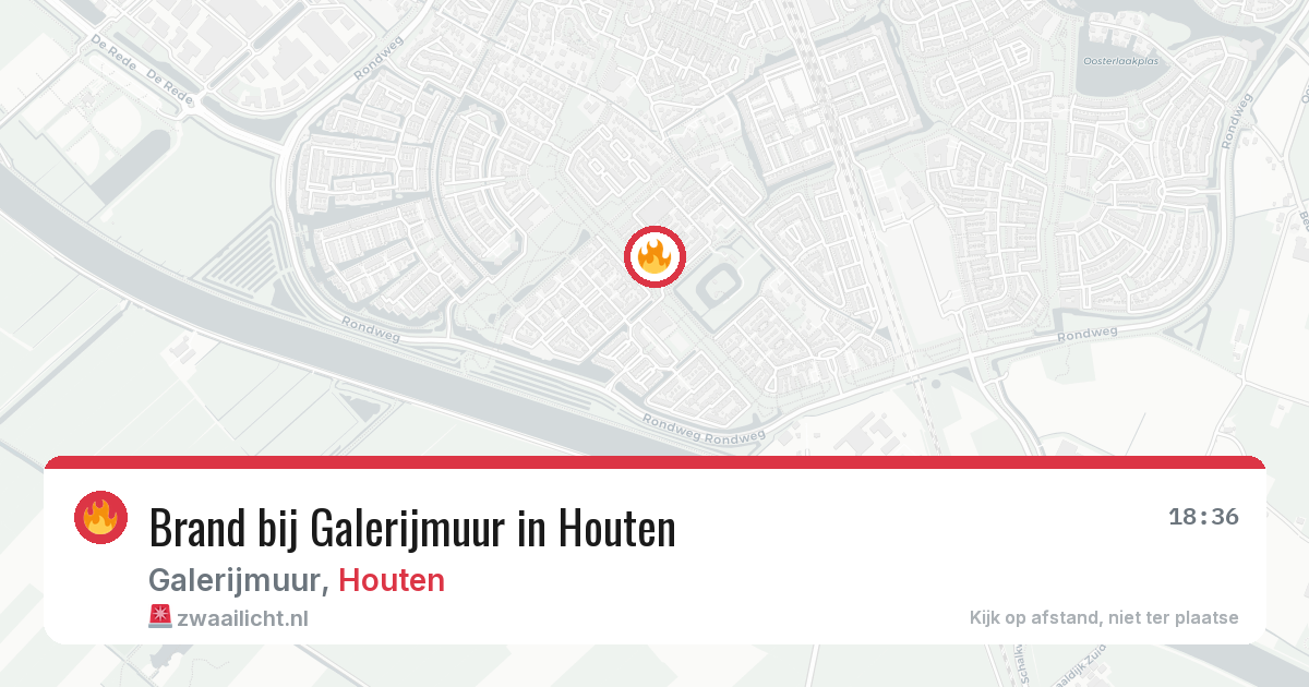 Brand bij Galerijmuur in Houten — 18 jun 2026