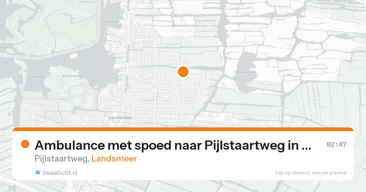 Ambulance met spoed naar Pijlstaartweg in Landsmeer — 31 mei 2026
