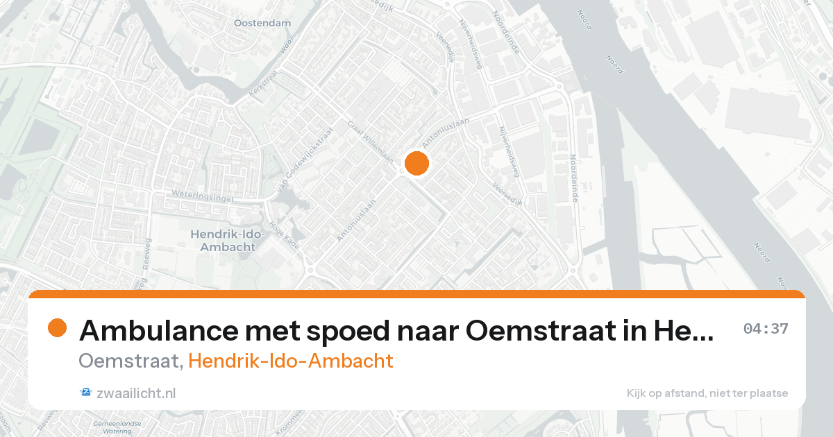 Ambulance met spoed naar Oemstraat in Hendrik-Ido-Ambacht — 8 feb 2026