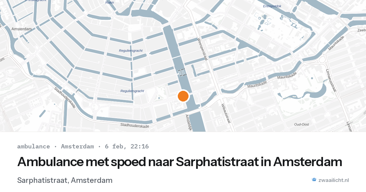 Ambulance met spoed naar Sarphatistraat in Amsterdam — 6 feb 2026