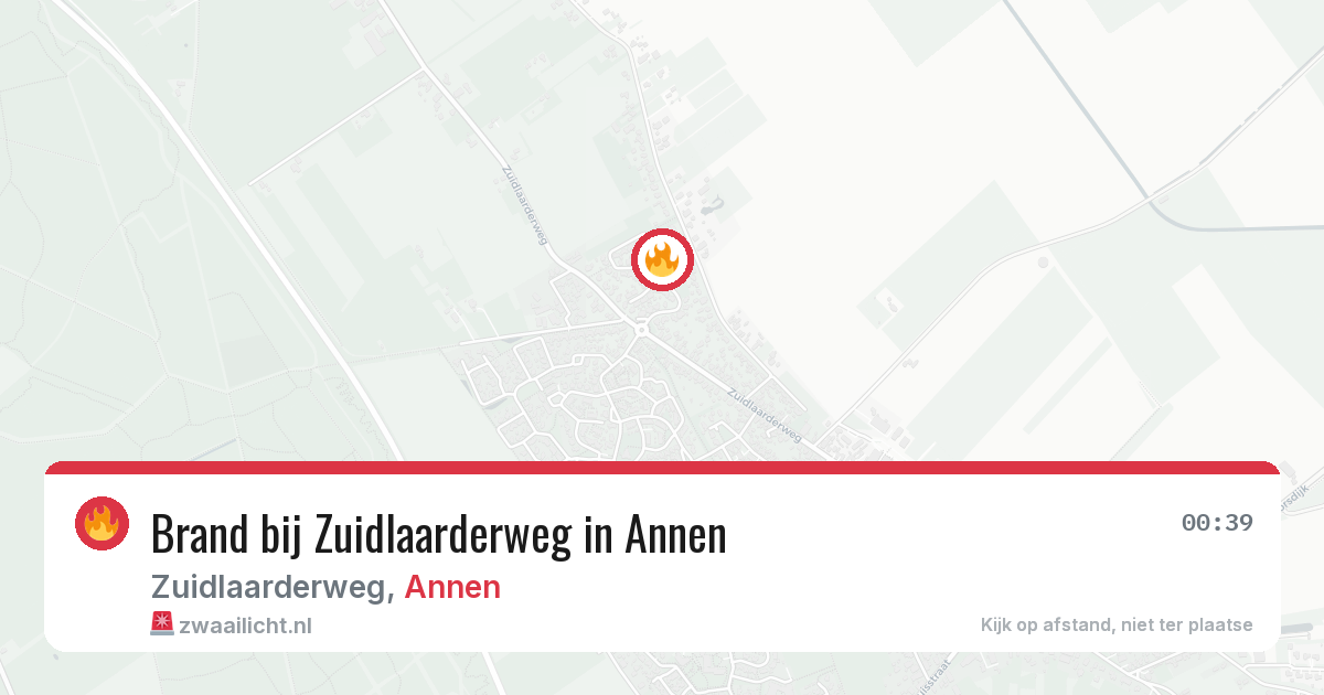 Brand bij Zuidlaarderweg in Annen — 19 jun 2026