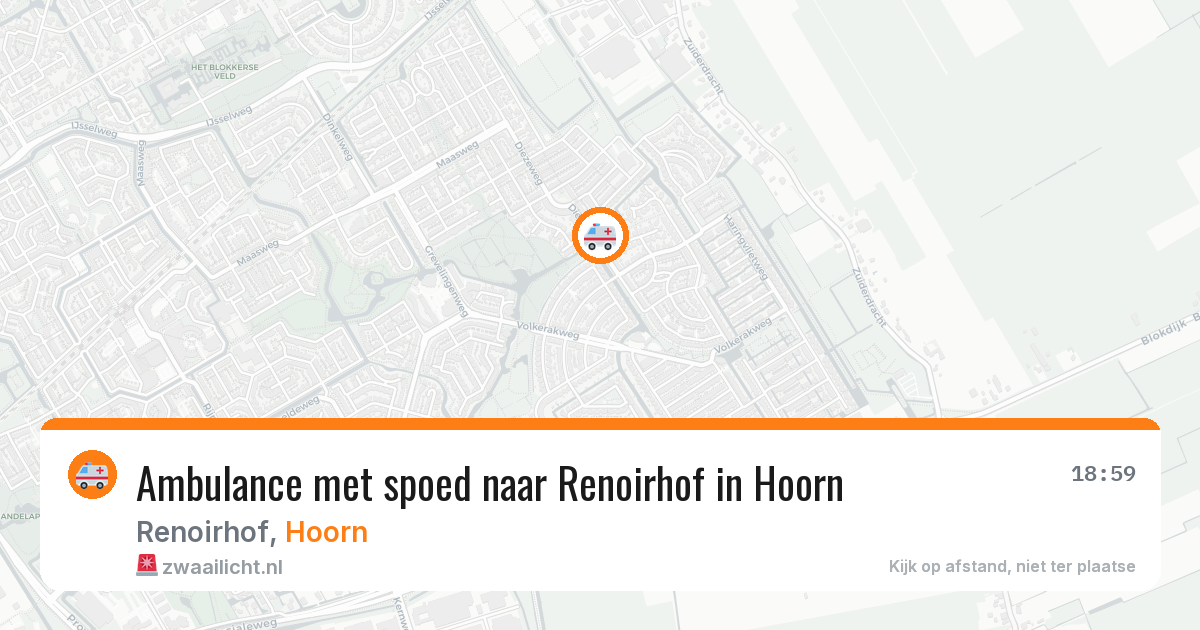Ambulance met spoed naar Renoirhof in Hoorn — 6 mei 2026