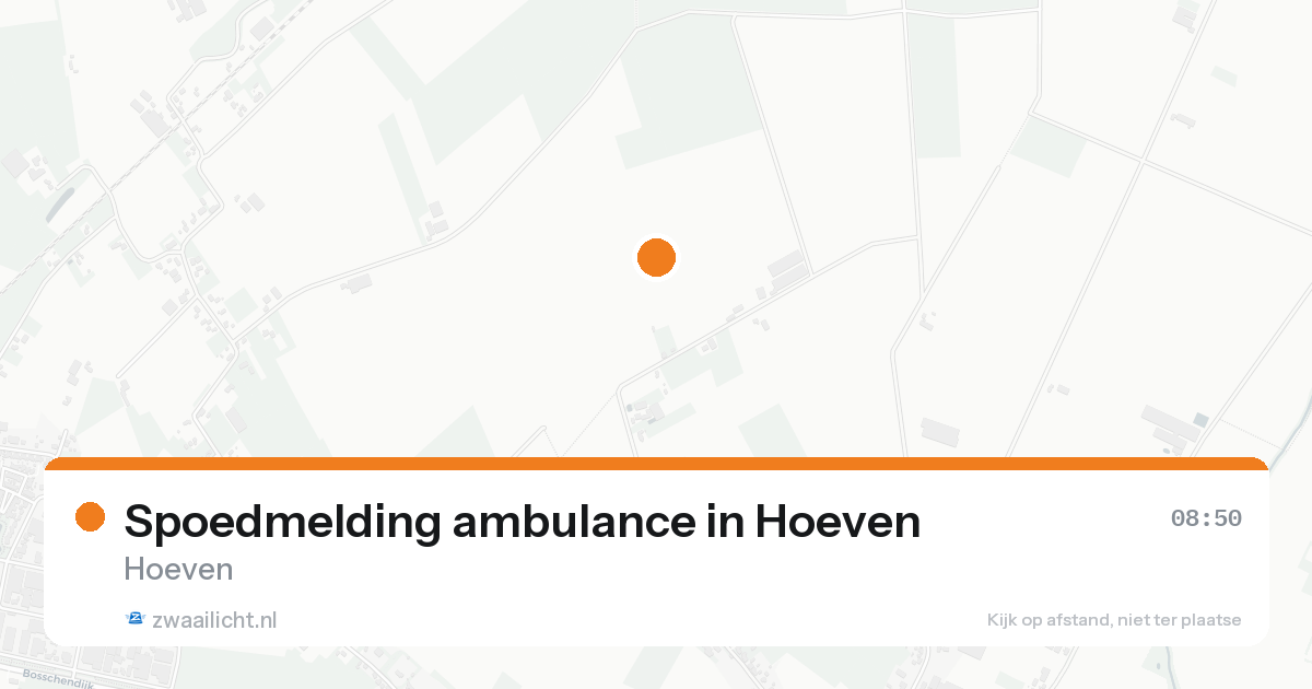 Spoedmelding ambulance in Hoeven — 14 aug 2026