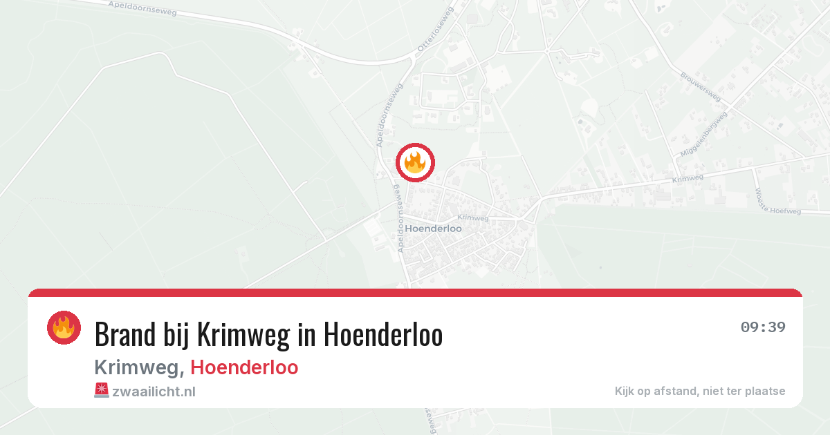 Brand bij Krimweg in Hoenderloo — 3 mrt 2026