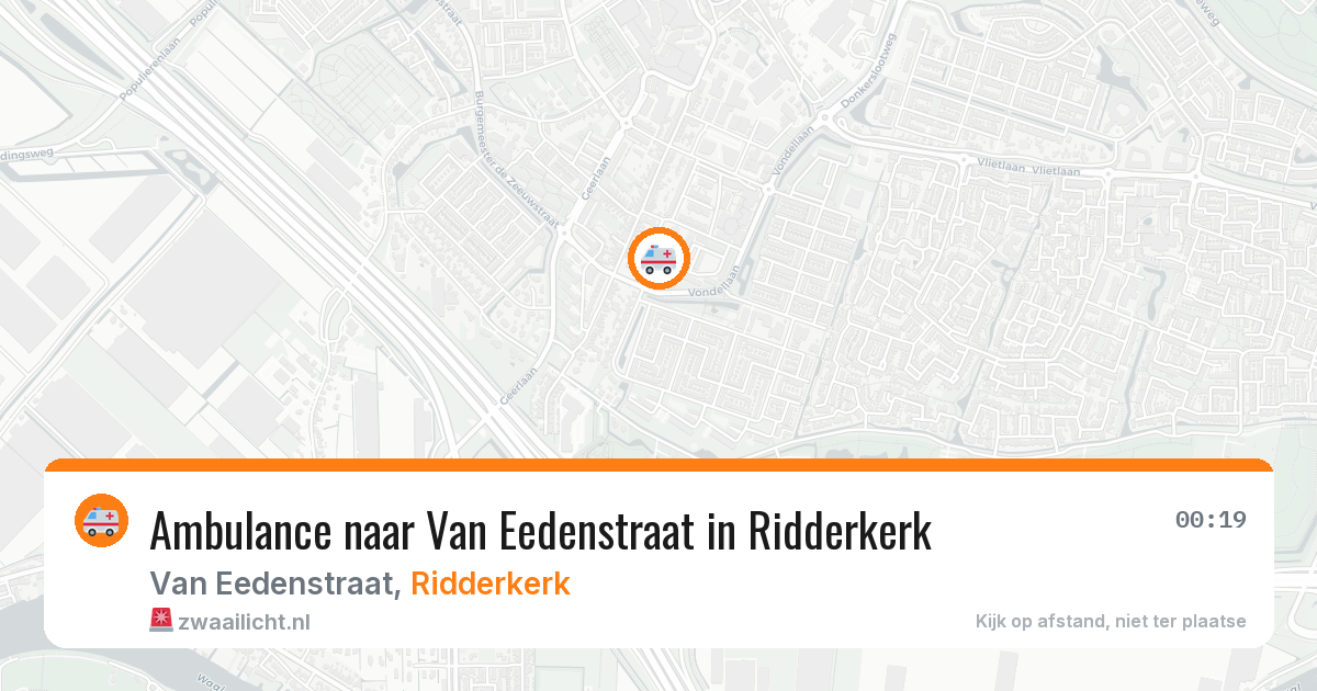Ambulance naar Van Eedenstraat in Ridderkerk — 10 apr 2026
