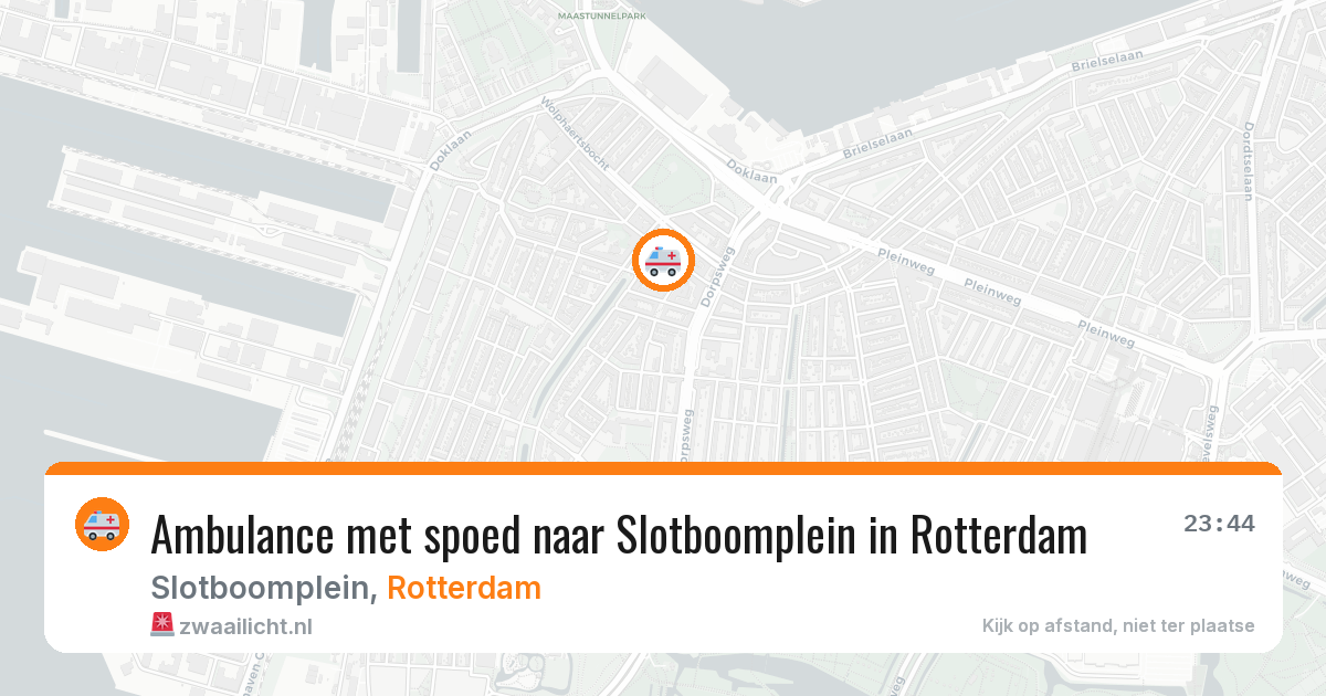 Ambulance met spoed naar Slotboomplein in Rotterdam — 31 mrt 2026