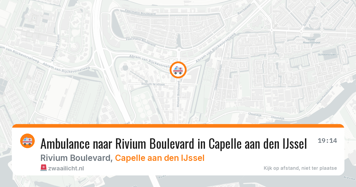 Ambulance naar Rivium Boulevard in Capelle aan den IJssel — 12 aug 2026