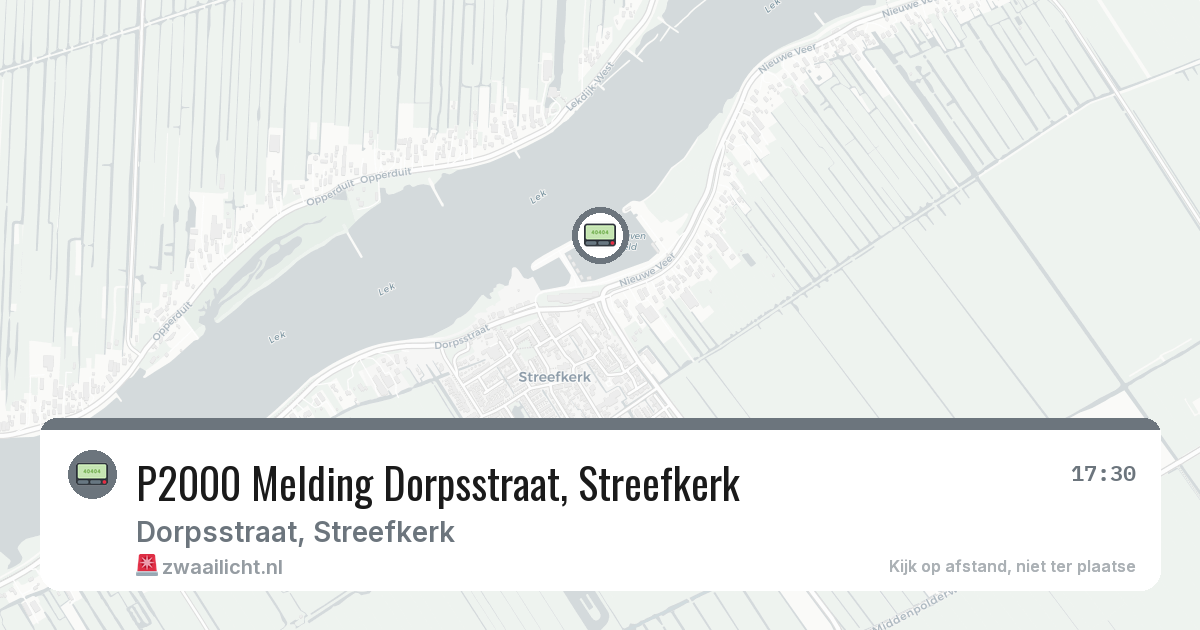 P2000 Melding Dorpsstraat, Streefkerk — 22 feb 2026