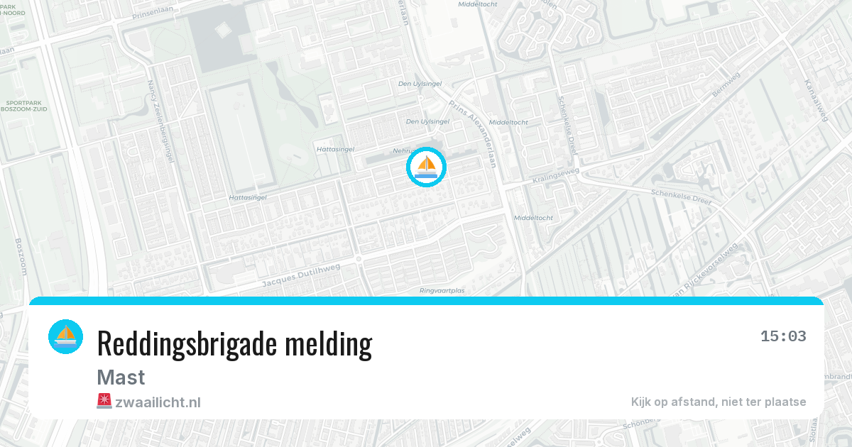 Reddingsbrigade melding — 6 jun 2026