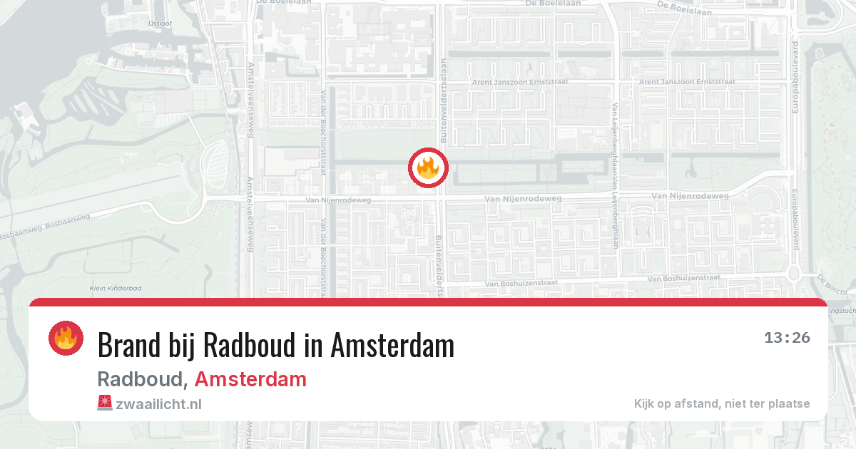 Brand bij Radboud in Amsterdam — 4 apr 2026