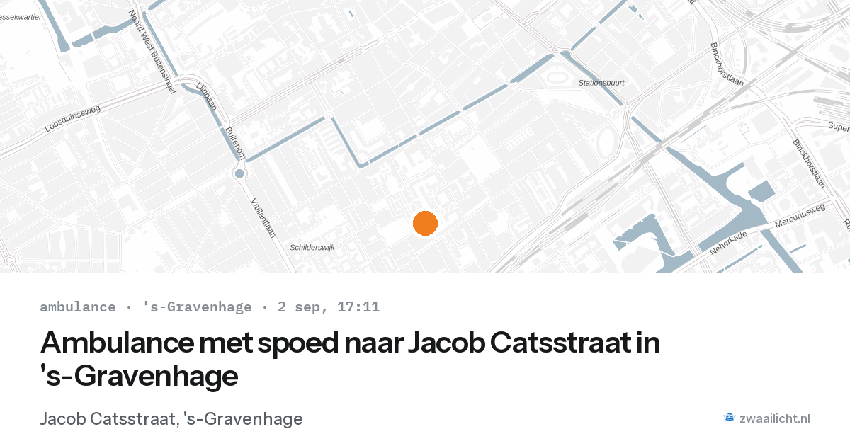 Ambulance met spoed naar Jacob Catsstraat in 's-Gravenhage — 2 sep 2026