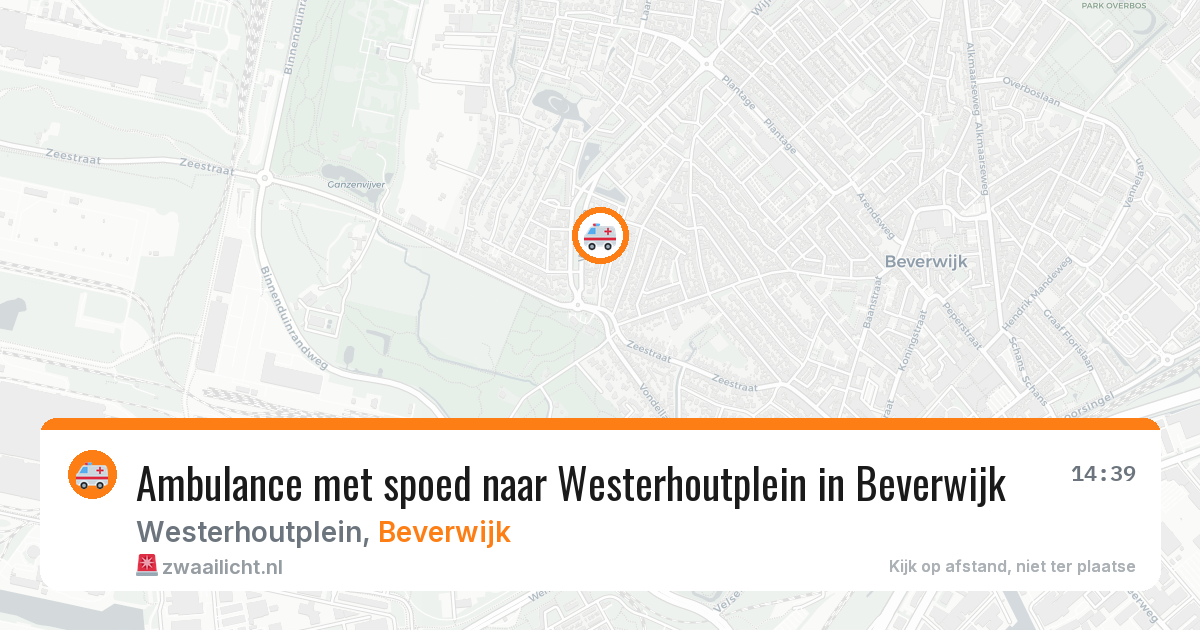 Ambulance met spoed naar Westerhoutplein in Beverwijk — 11 aug 2026