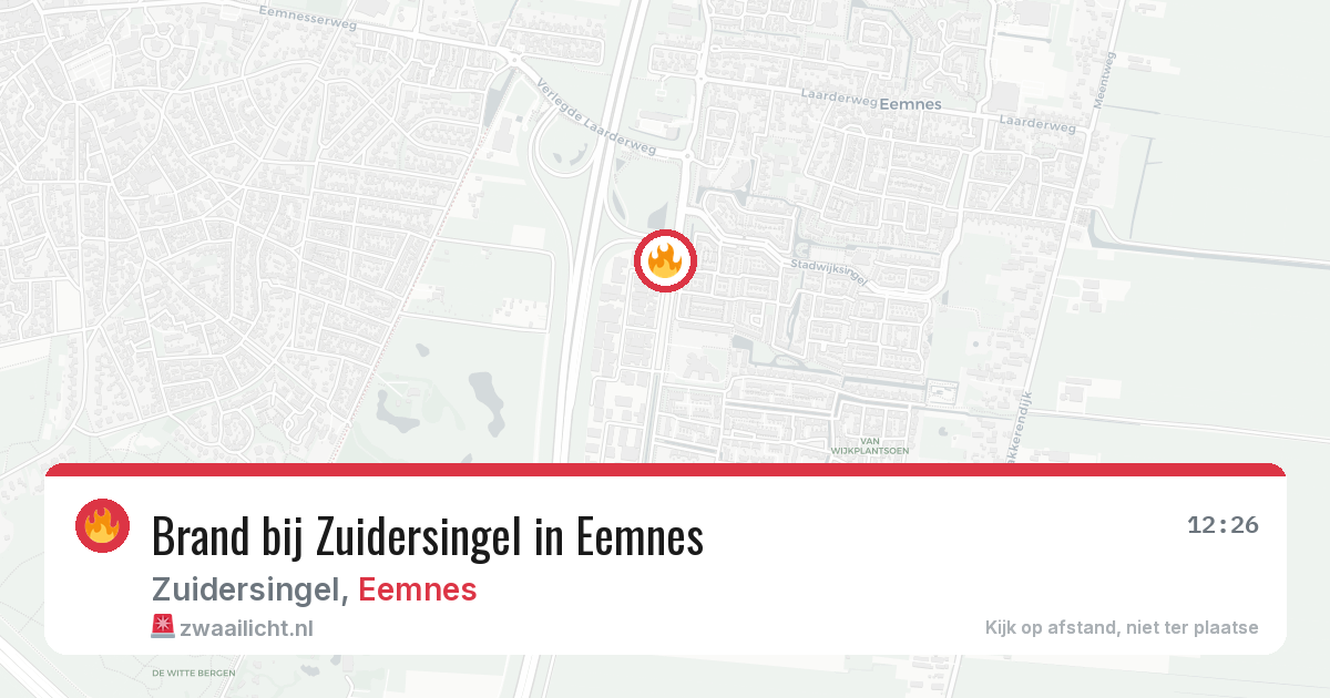 Brand bij Zuidersingel in Eemnes — 19 jun 2026