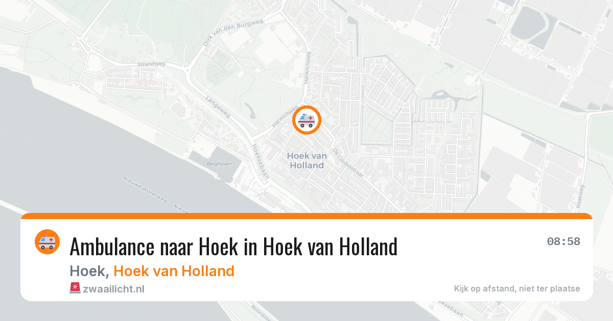 Ambulance naar Hoek in Hoek van Holland — 9 jul 2026