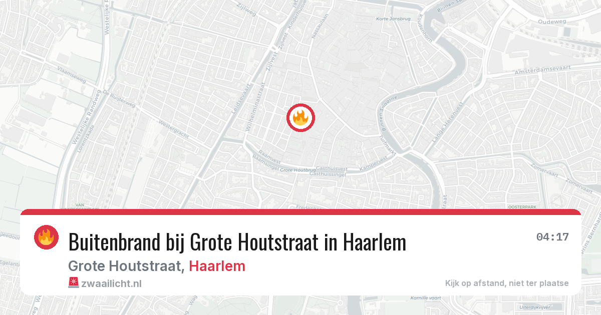 Buitenbrand bij Grote Houtstraat in Haarlem — 10 aug 2026
