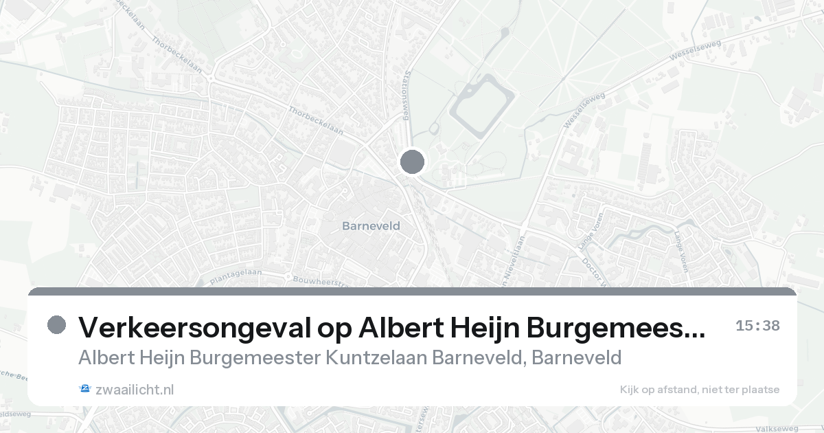 Verkeersongeval op Albert Heijn Burgemeester Kuntzelaan Barneveld in Barneveld — 20 aug 2026