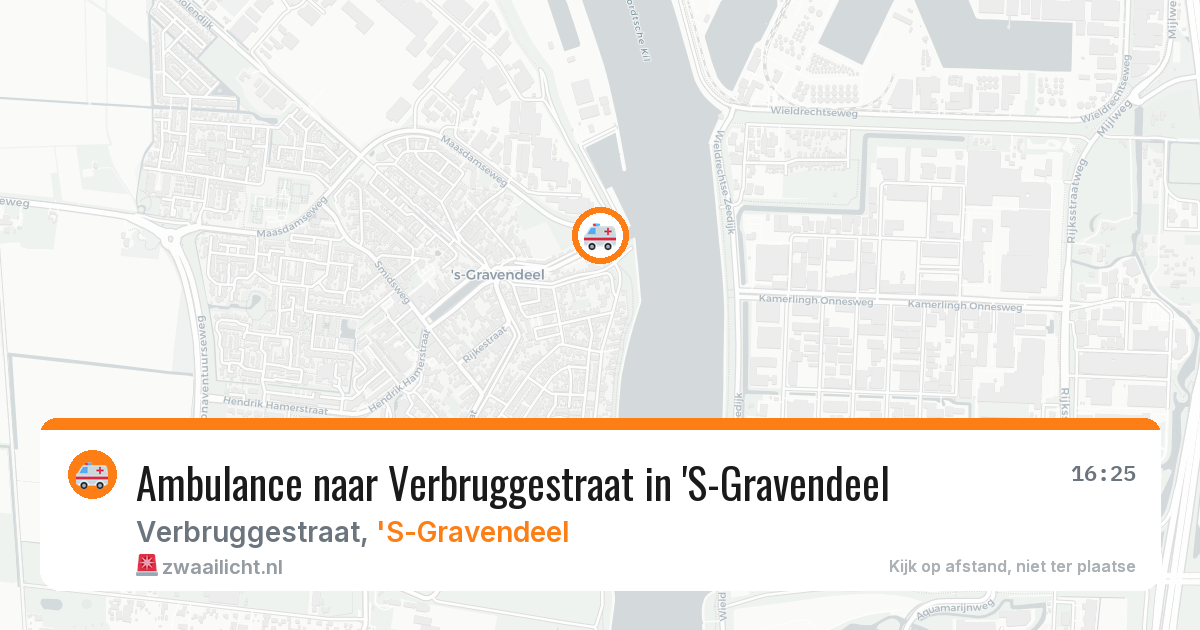 Ambulance naar Verbruggestraat in 'S-Gravendeel — 27 jun 2026