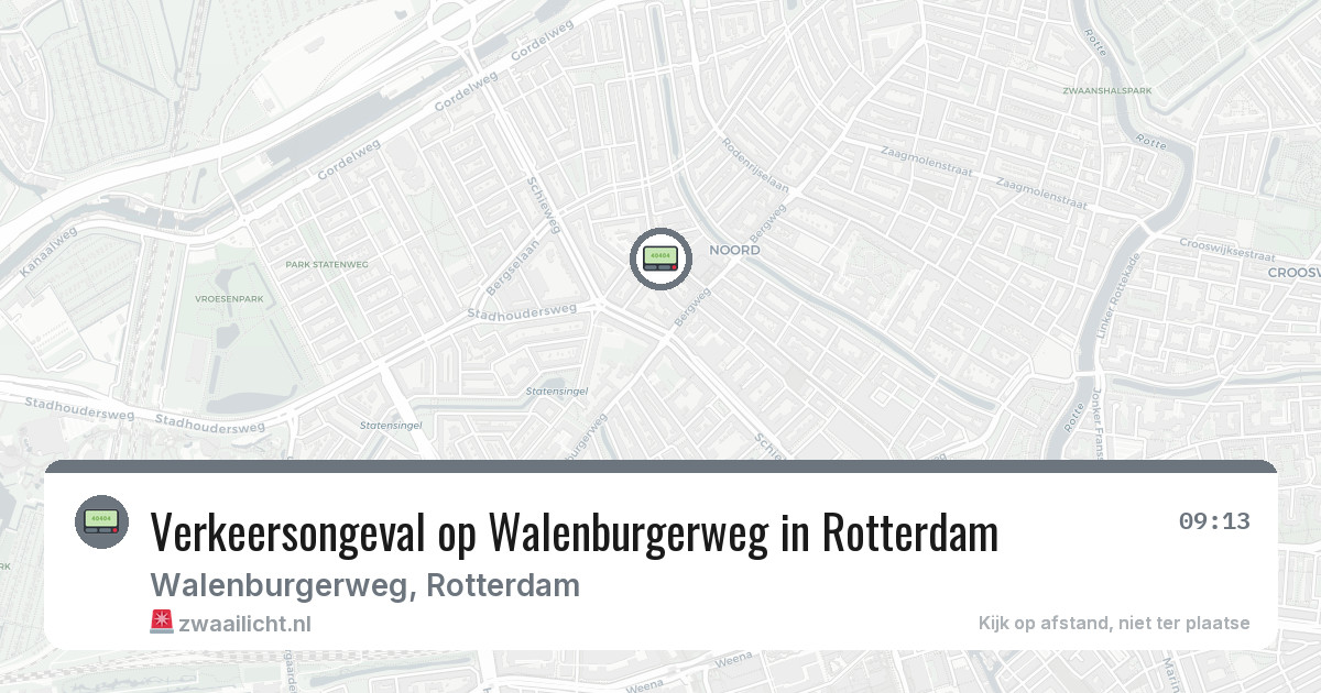 Verkeersongeval op Walenburgerweg in Rotterdam — 4 mrt 2026