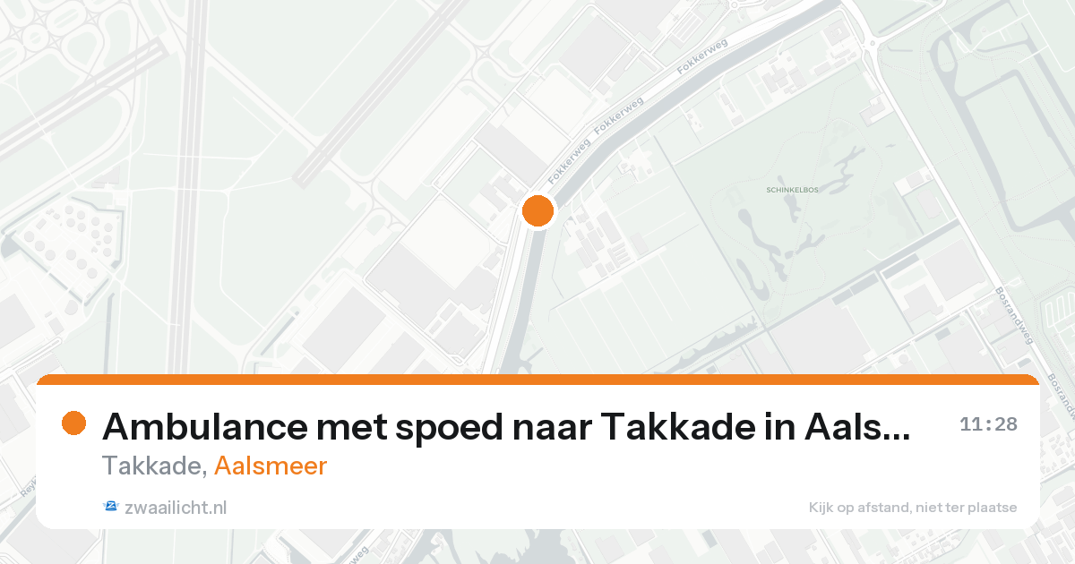 Ambulance met spoed naar Takkade in Aalsmeer — 23 aug 2026