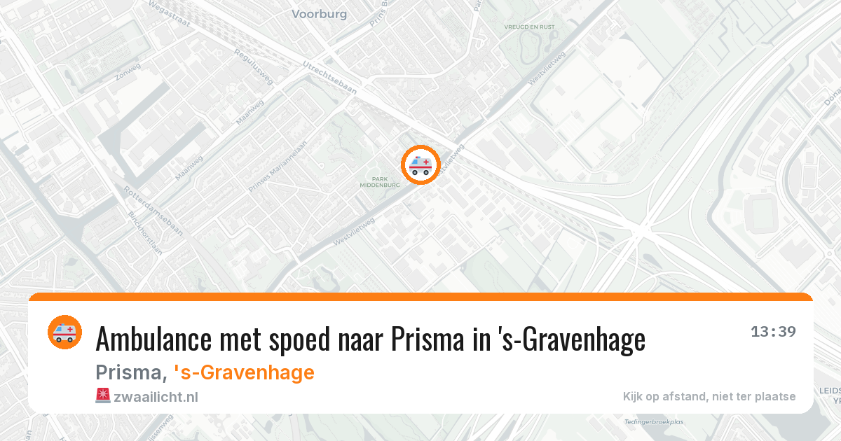 Ambulance met spoed naar Prisma in 's-Gravenhage — 4 mei 2026