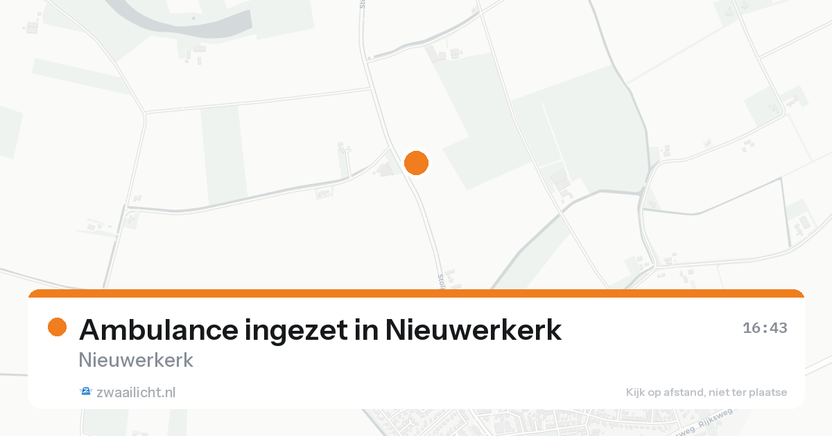 Ambulance ingezet in Nieuwerkerk — 19 aug 2026