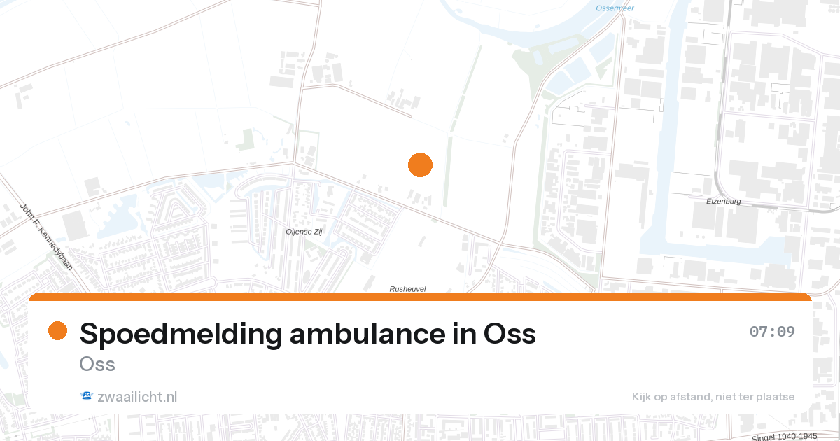 Spoedmelding ambulance in Oss — 27 aug 2026