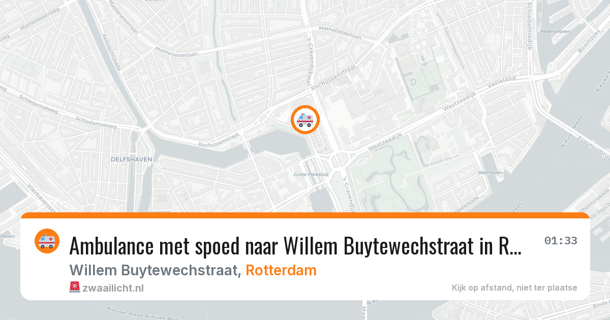 Ambulance met spoed naar Willem Buytewechstraat in Rotterdam — 8 jul 2026