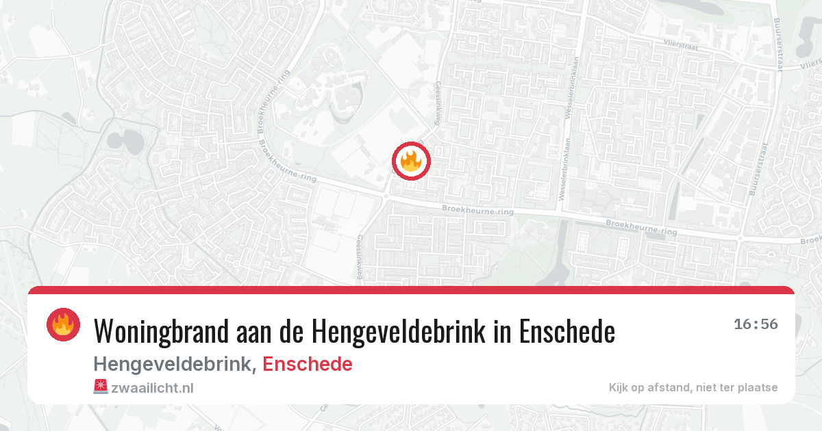 Woningbrand aan de Hengeveldebrink in Enschede — 28 jun 2026