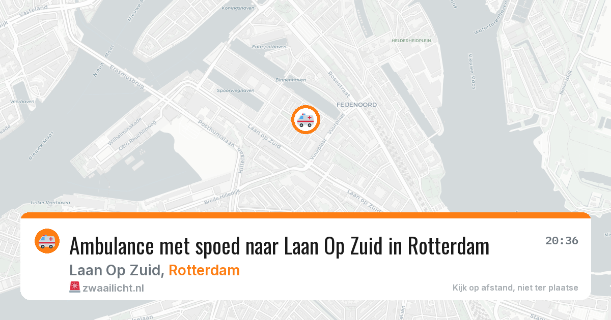 Ambulance met spoed naar Laan Op Zuid in Rotterdam — 10 aug 2026