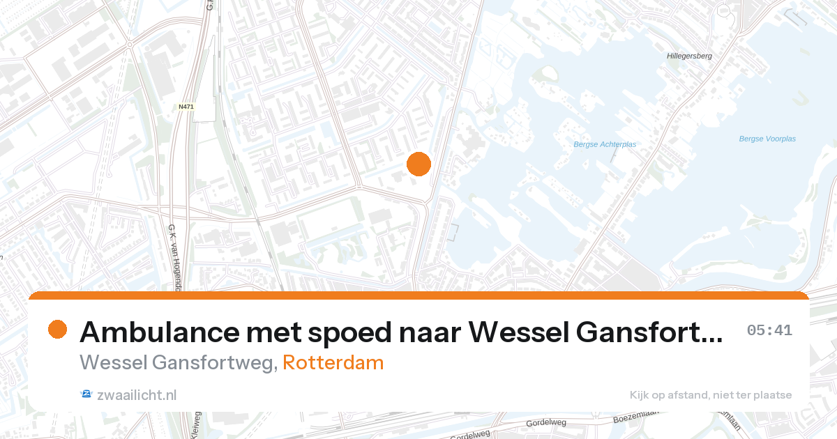 Ambulance met spoed naar Wessel Gansfortweg in Rotterdam — 7 feb 2026