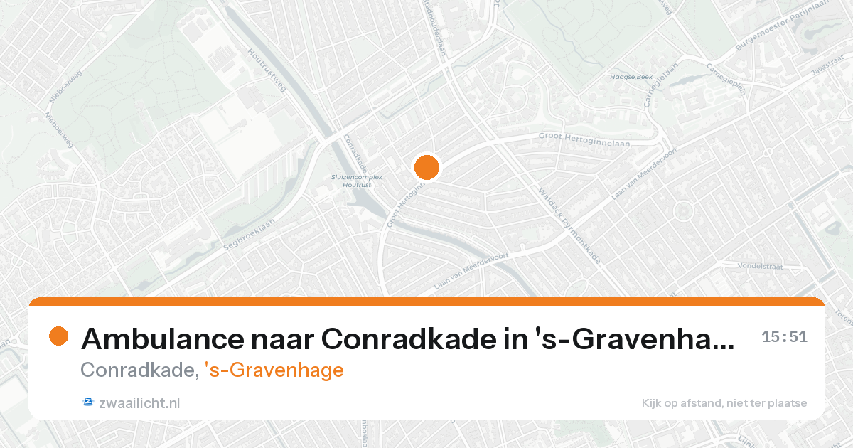 Ambulance naar Conradkade in 's-Gravenhage — 15 aug 2026