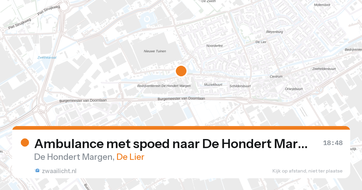 Ambulance met spoed naar De Hondert Margen in De Lier — 26 aug 2026