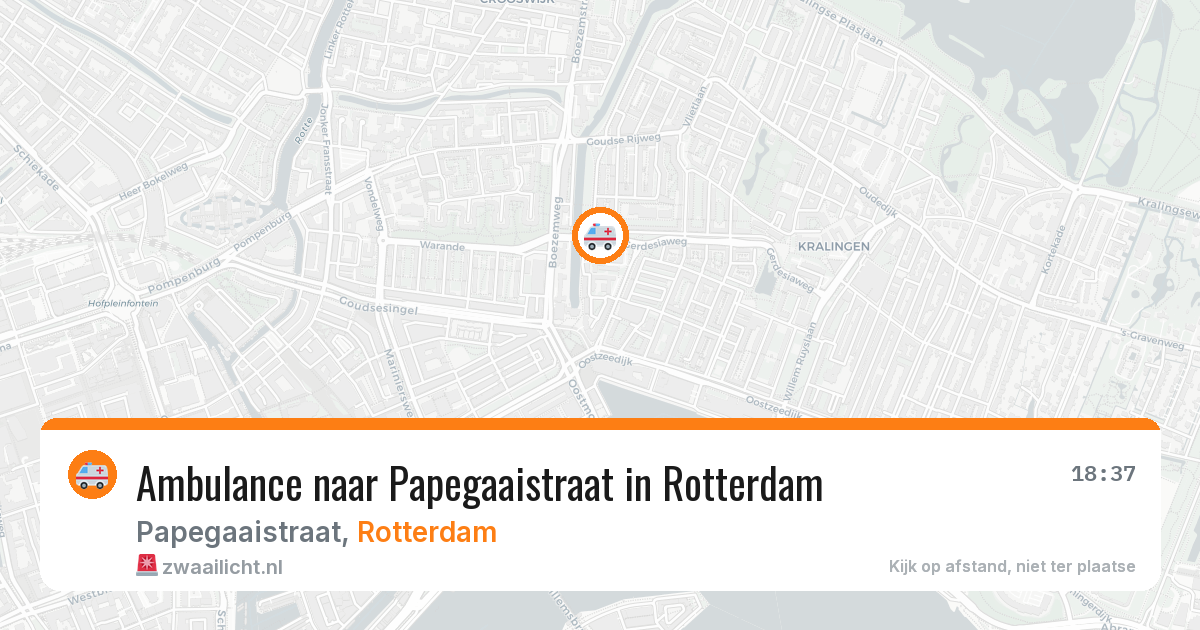 Ambulance naar Papegaaistraat in Rotterdam — 12 aug 2026