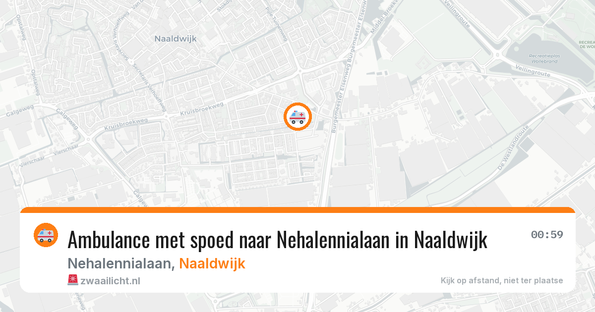 Ambulance met spoed naar Nehalennialaan in Naaldwijk — 3 aug 2026