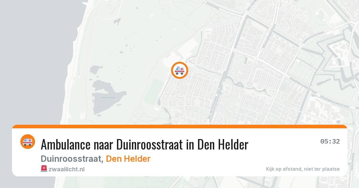 Ambulance naar Duinroosstraat in Den Helder — 21 mrt 2026